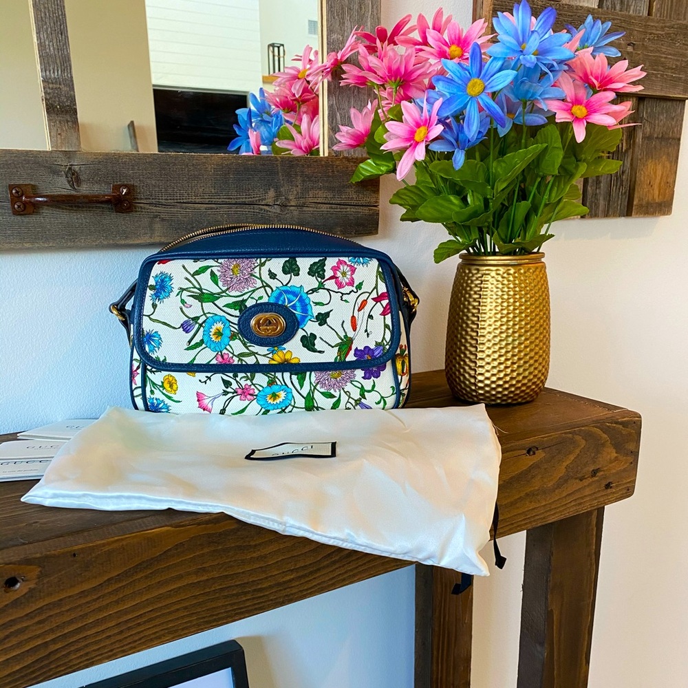 💯Gucci small Flora 💐 hand stich hand bag
